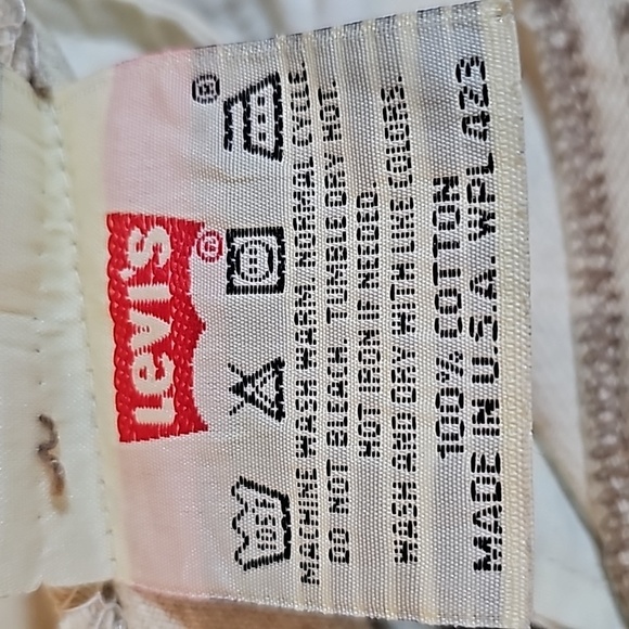 VTG Levi's 501 Cutoffs Shorts Bermuda Jorts Denim Jeans 1990 Button Fly Beige 34 - Picture 5 of 12